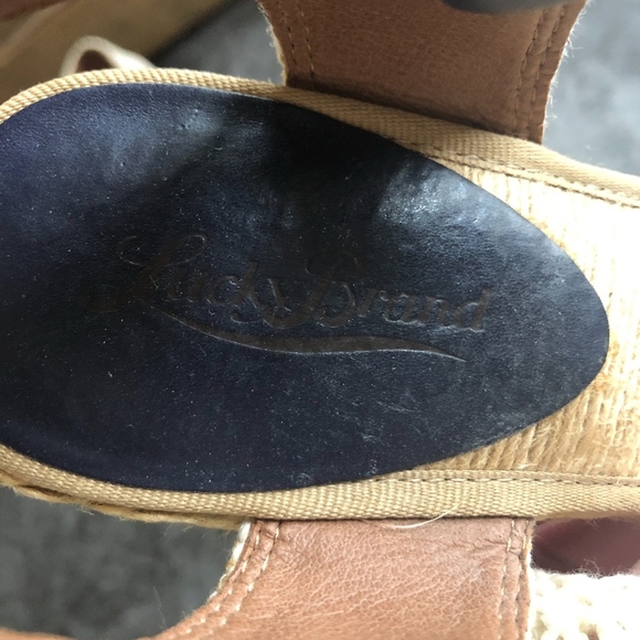 Lucky Brand Blue Cream Kyndra Espadrilles 8.5 - Picture 6 of 8